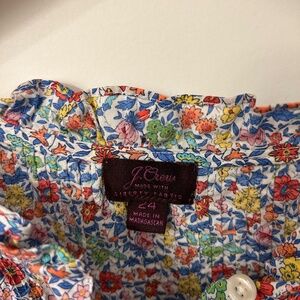 J. CREW LIBERTY LONDON FABRIC TUNIC SHIRT SIZE 24